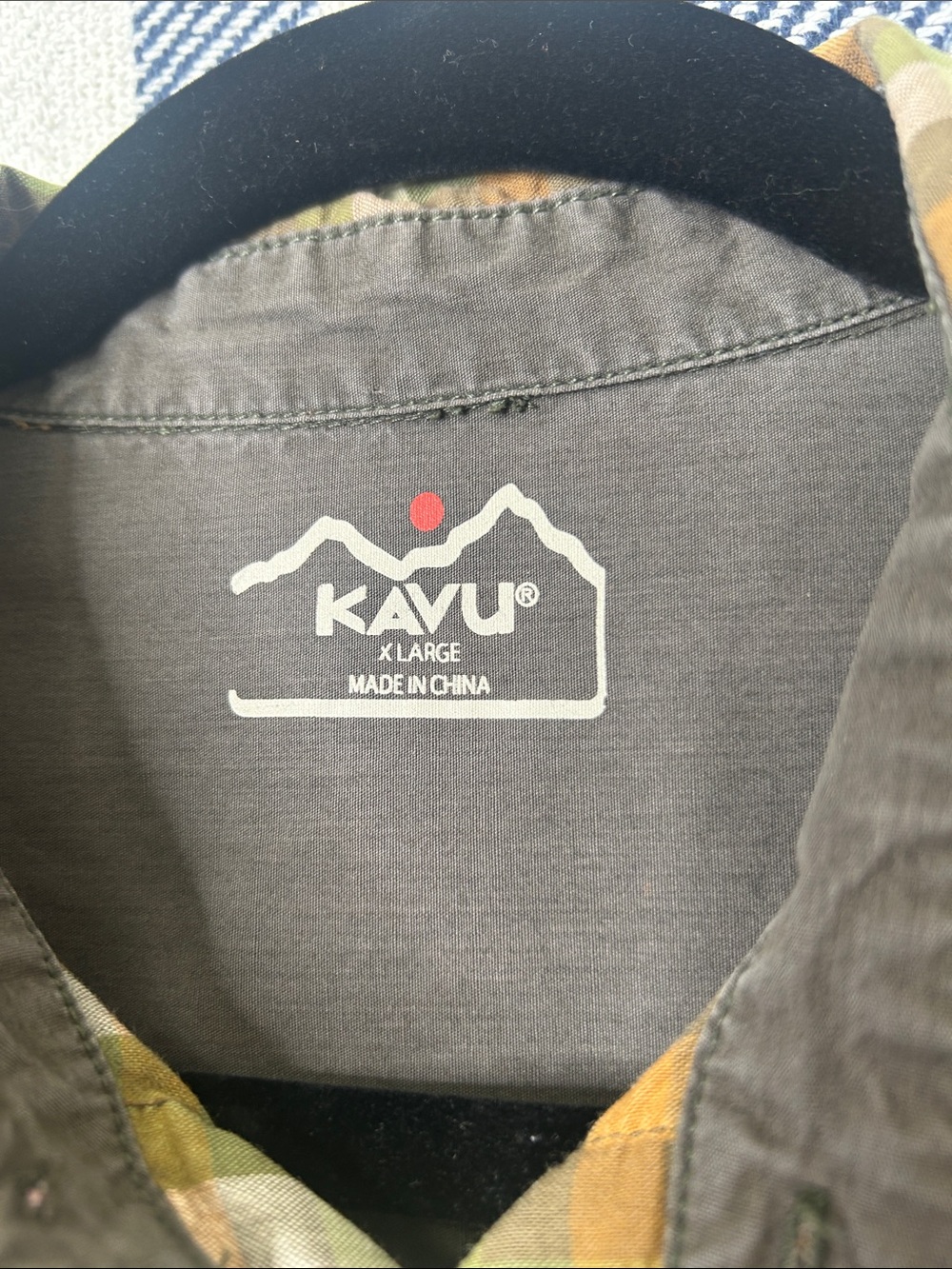 Kavu Olive Tan & Cream Plaid Long-Sleeve Shirt - Picture 2 of 5